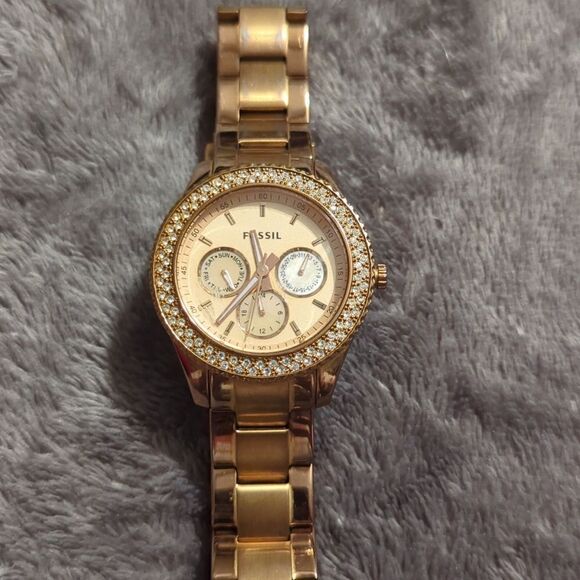 3'Women's FOSSIL "Stella" Multi-Function Gemmed Watches ES-3003, 9105, 8989 - Picture 4 of 17